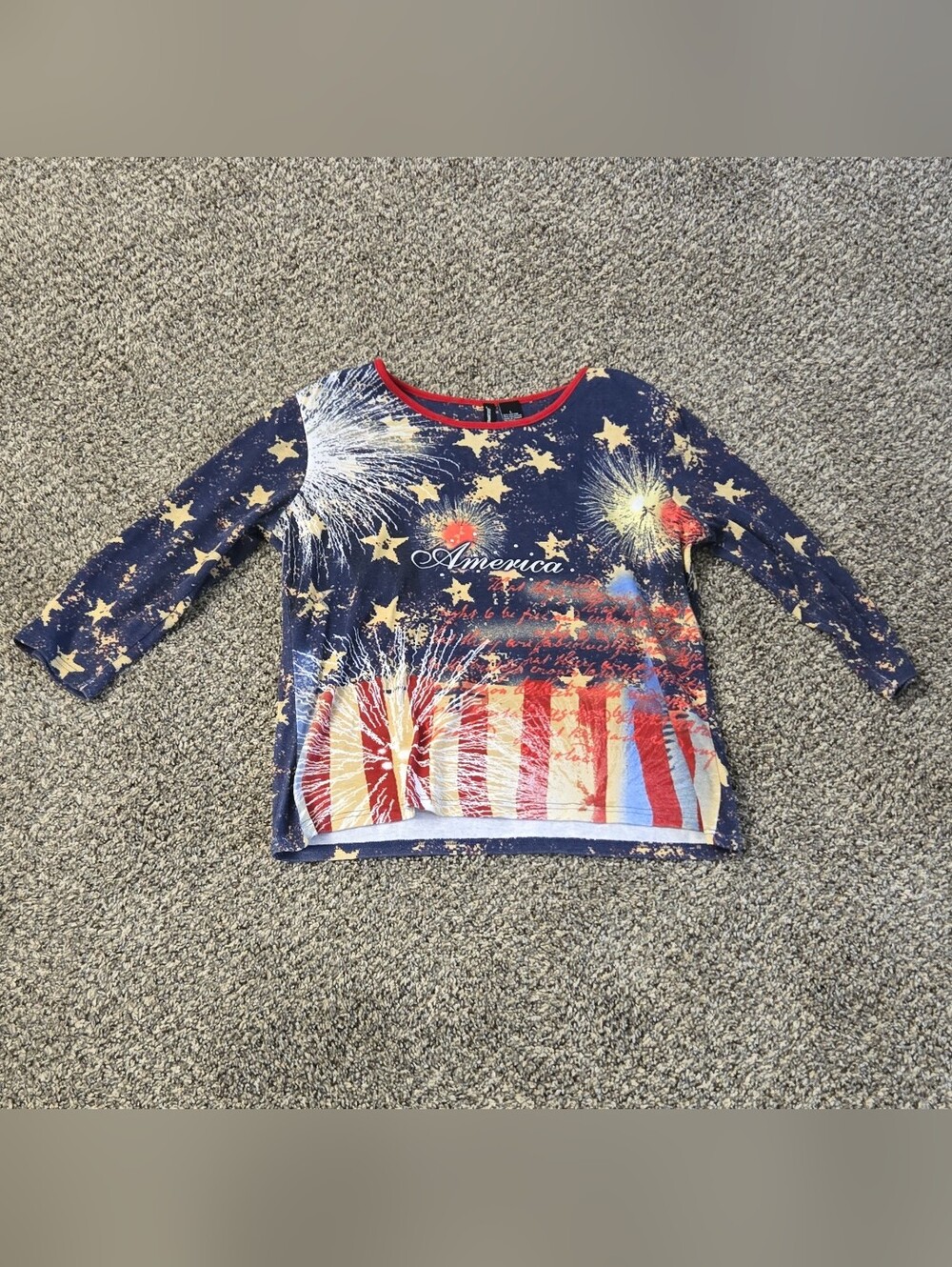 jason maxwell Navy, Red & Yellow Graphic Crewneck
